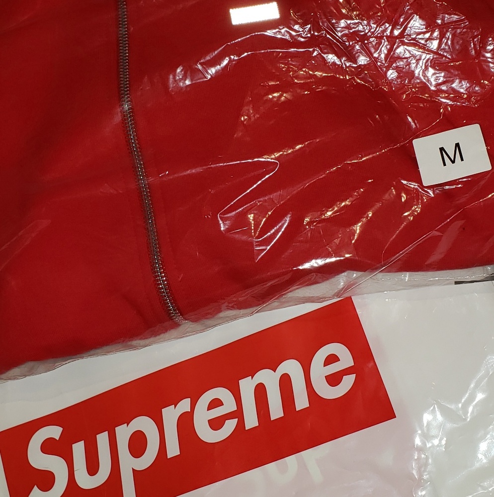 Supreme 3m logo red zip up